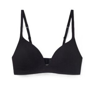 NWT- Tezenis London Lightly Padded Organic Cotton Triangle Bra, Black – Size 36C